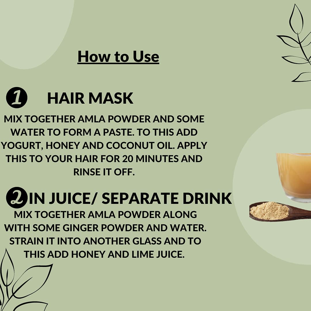 Polvo de Amla Orgánico USDA, Rico en Vitamina C y Antioxidantes