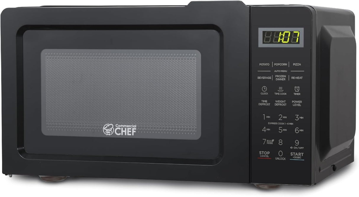 Microondas Comercial Chef 0.7 pies cúbicos, 700W, 10 niveles