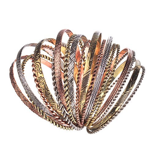 Conjunto de brazalete múltiples brazaletes de metal azteca