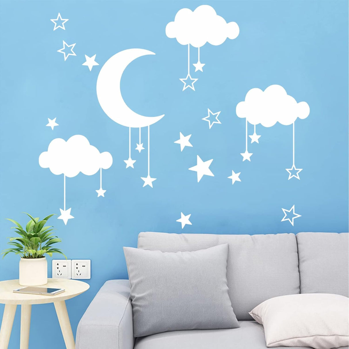 Vinilos de Nubes y Estrellas para Niños - Decoración Removible