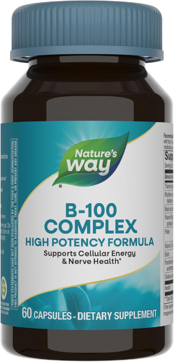 Suplemento Nature 's Way Complejo B 100, 60 capsulas