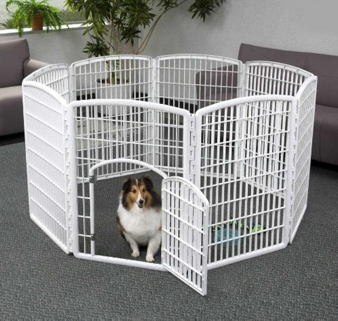 Corral para mascotas con puerta, 34 pulgadas.