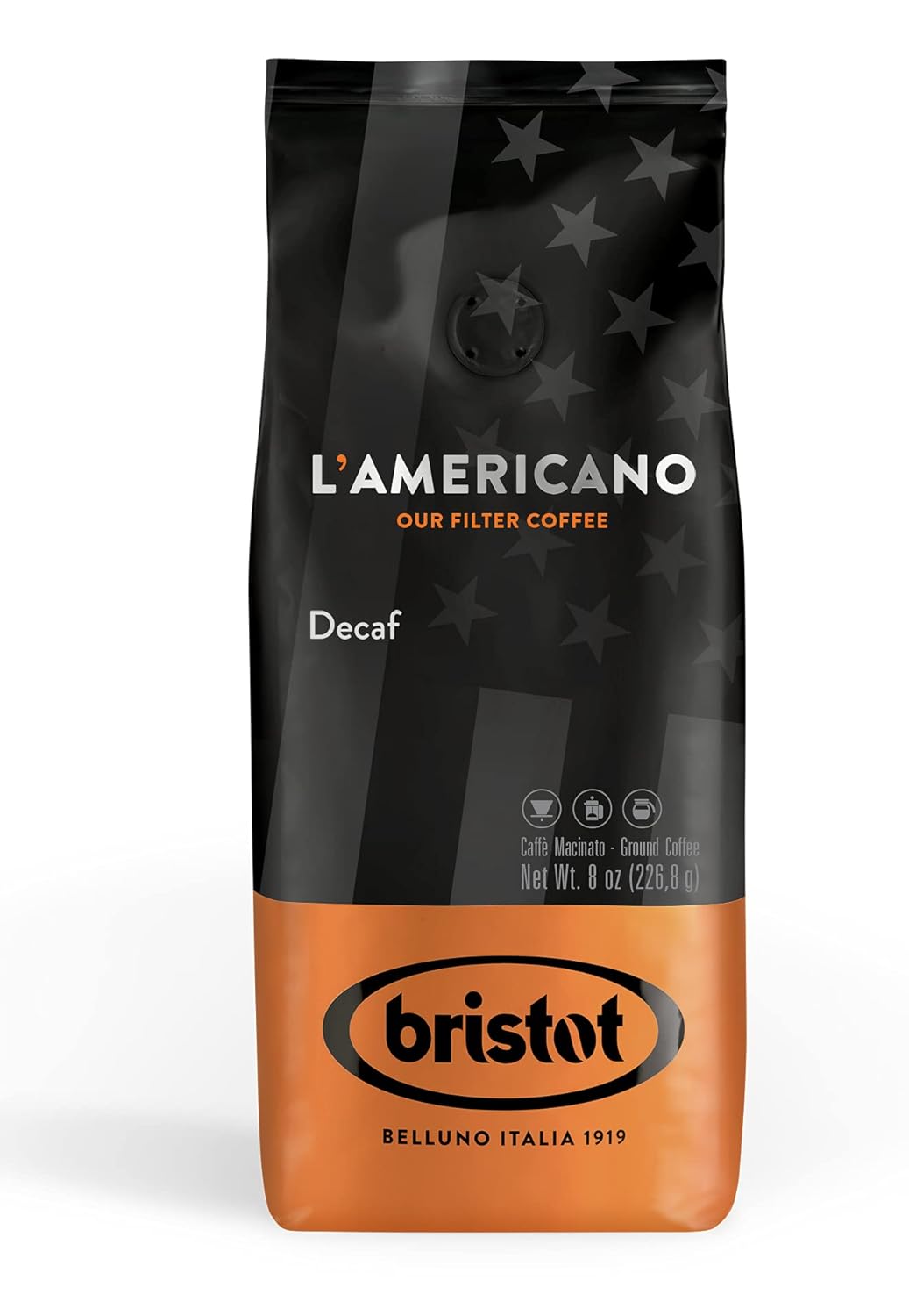 Café Filtrado DECAF Bristot, Tueste Medio, 8oz/226.8g
