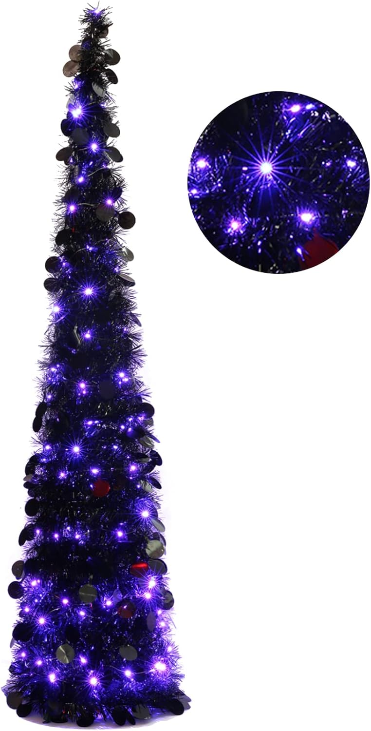Árbol Artificial Halloween Orgrimmar 5FT con 100 Luces