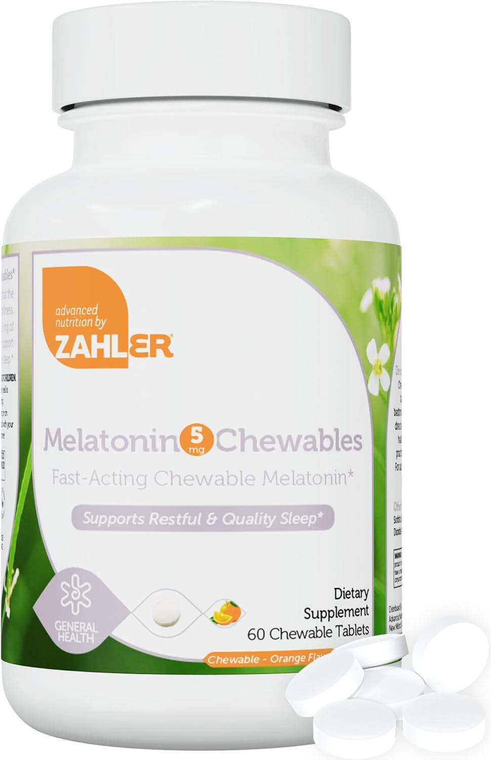 Suplemento Melatonina masticable 5 MG apoyo para dormir 60u
