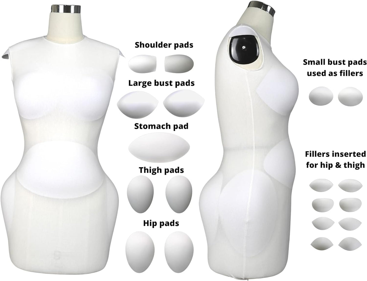 Kit de Relleno Pro Modular para Maniquí - 20 Piezas Ajustables