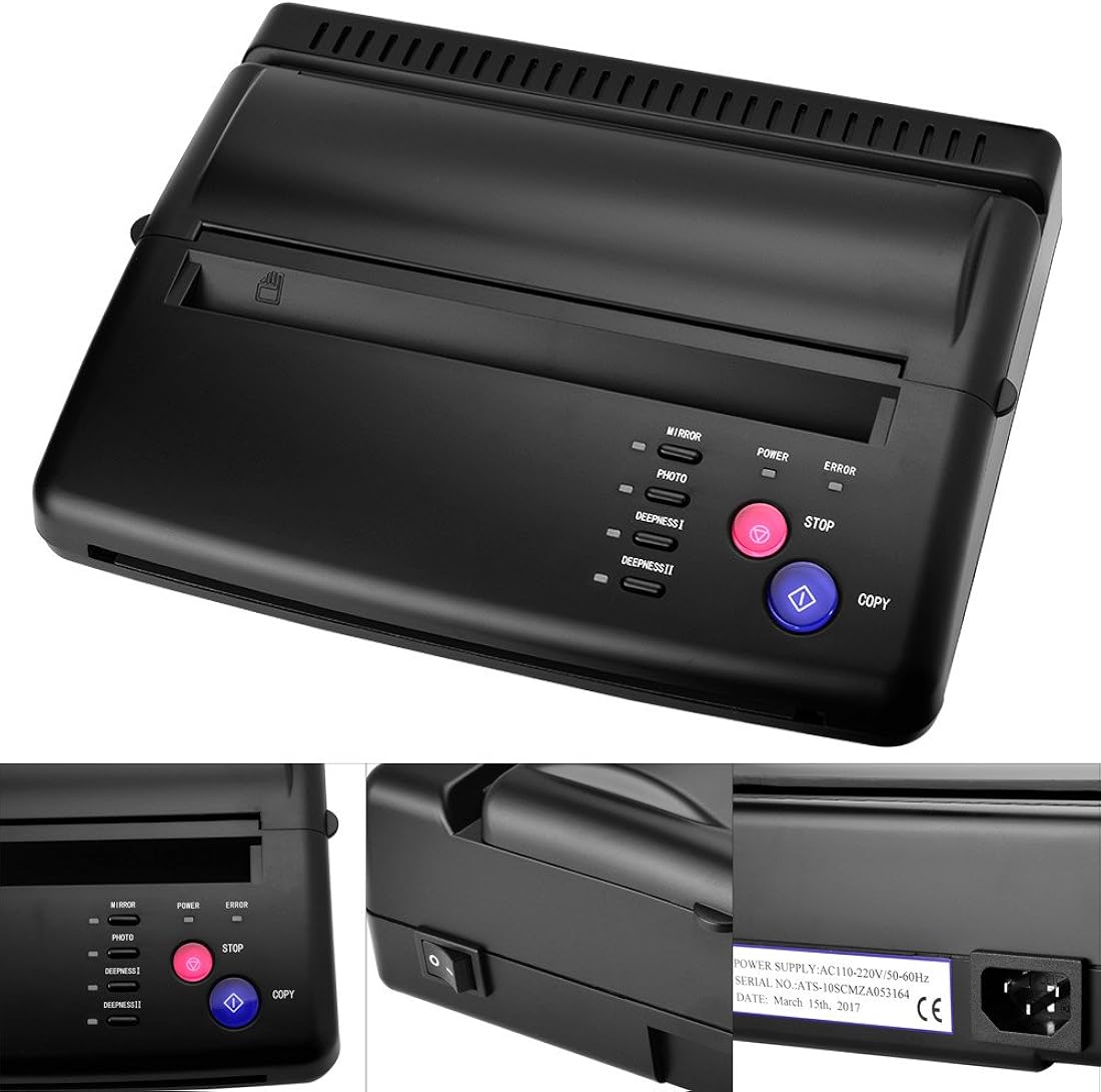ATOMUS Máquina de transferencia de tatuajes Impresora Tatuaje Transferencia Stencil Máquina Copiadora 116F