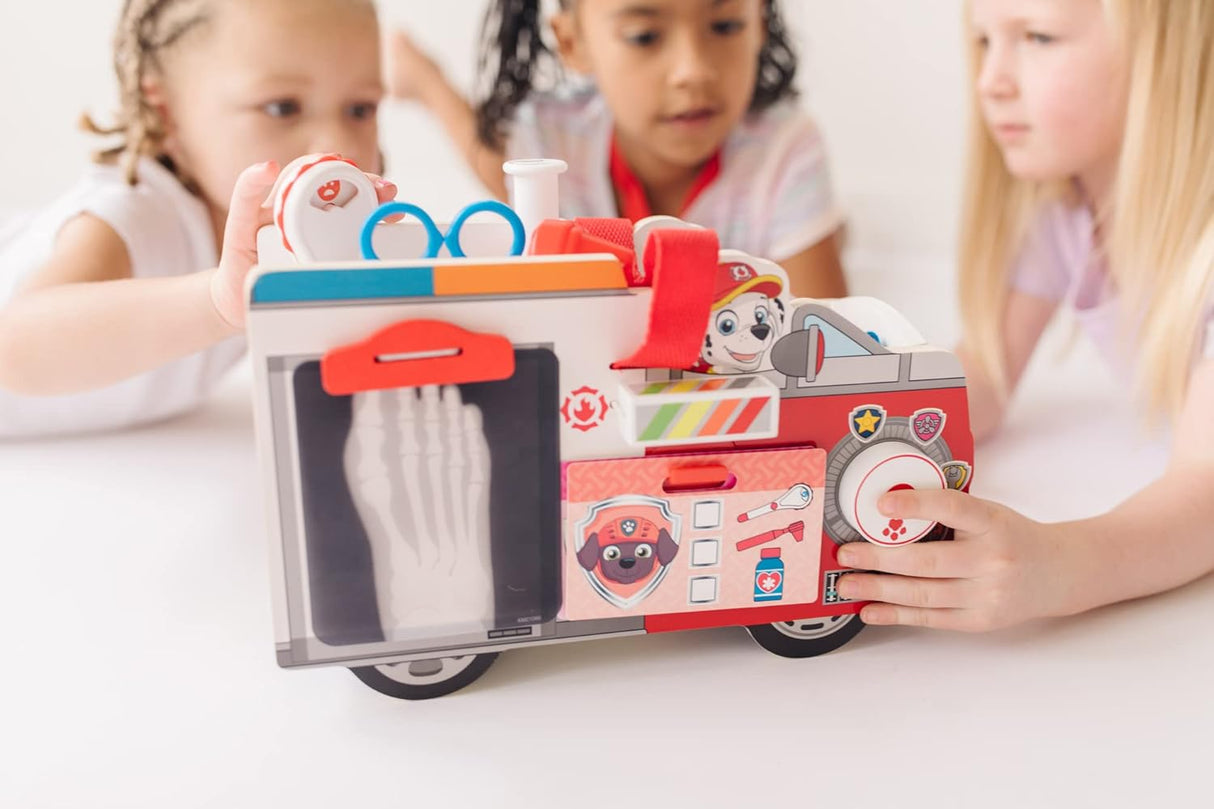 Kit de Rescate EMT de Madera PAW Patrol - 14 Piezas, Marshall