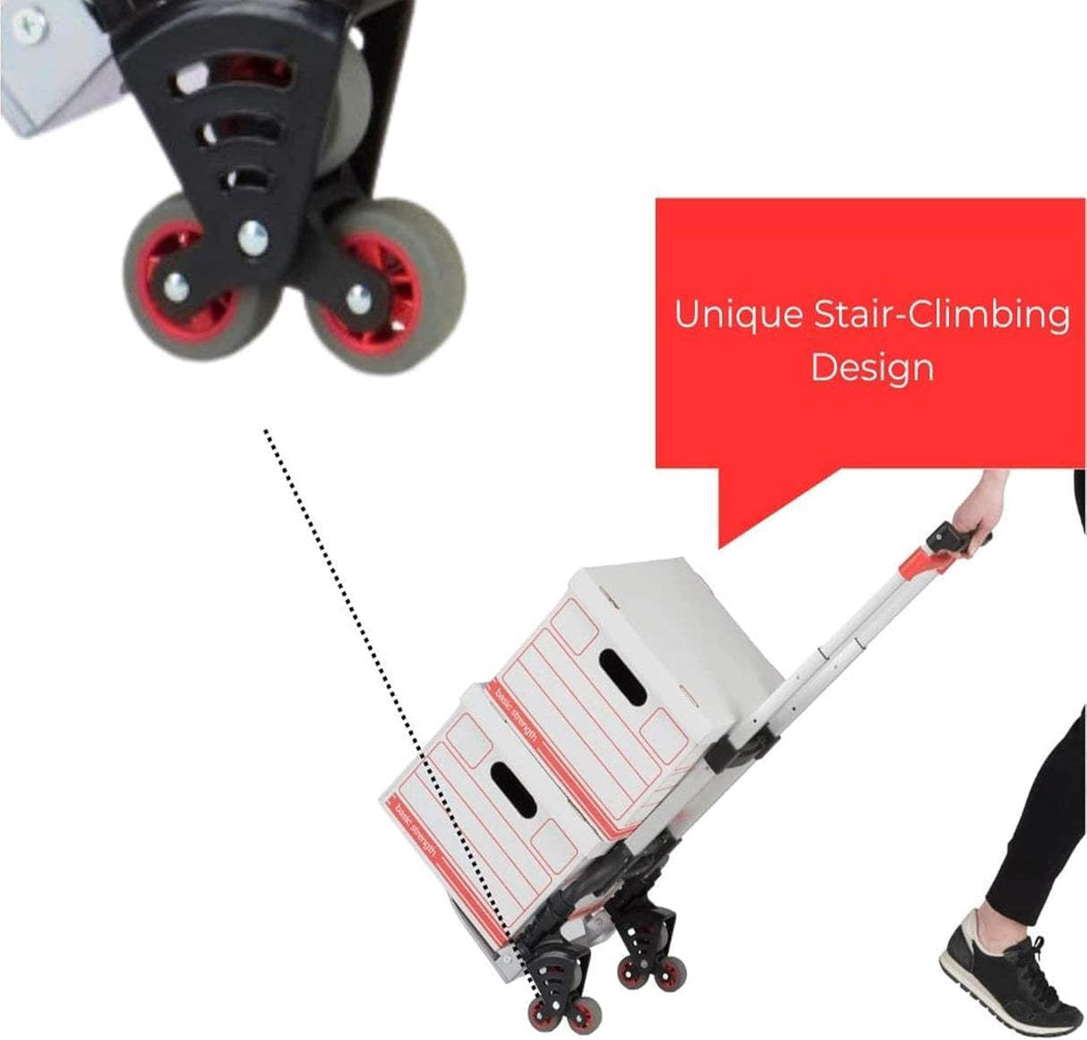 Carretilla plegable Magna Cart con 6 ruedas y accesorio de tote