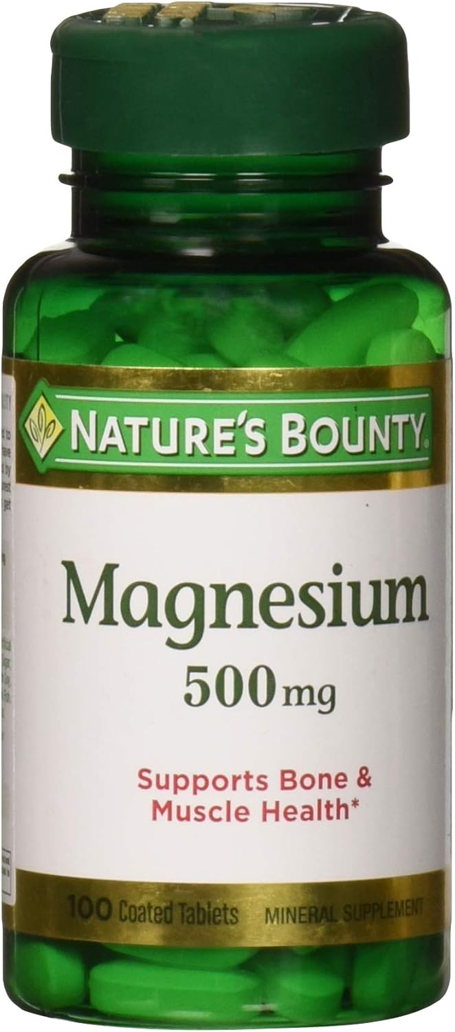 Tabletas de Magnesio 500 mg de Nature's Bounty, 100 unidades