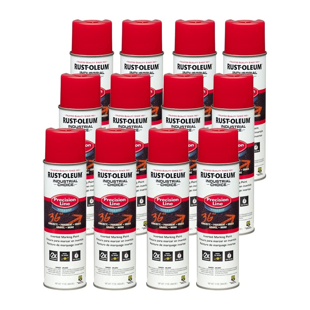 Pintura de marcado invertido, paquete de 12, rojo seguro