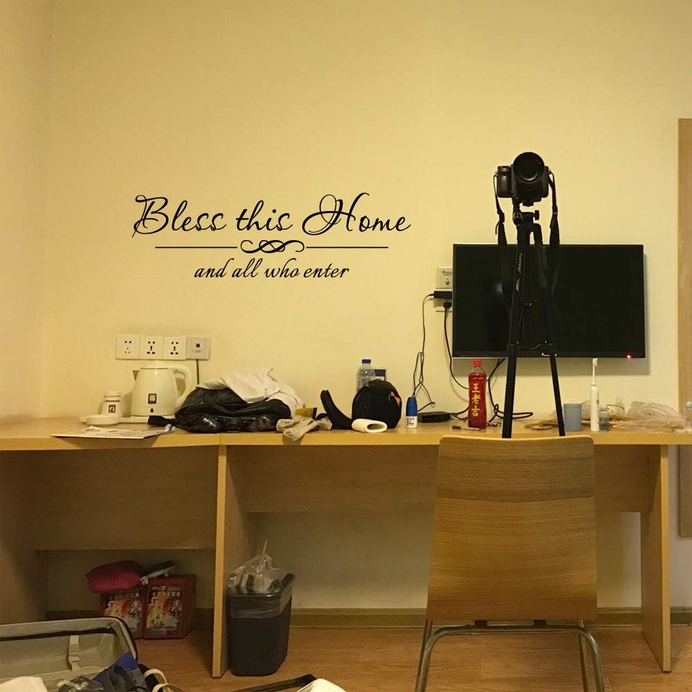 Vinilo Decorativo Bendice Este Hogar - Letras Separadas