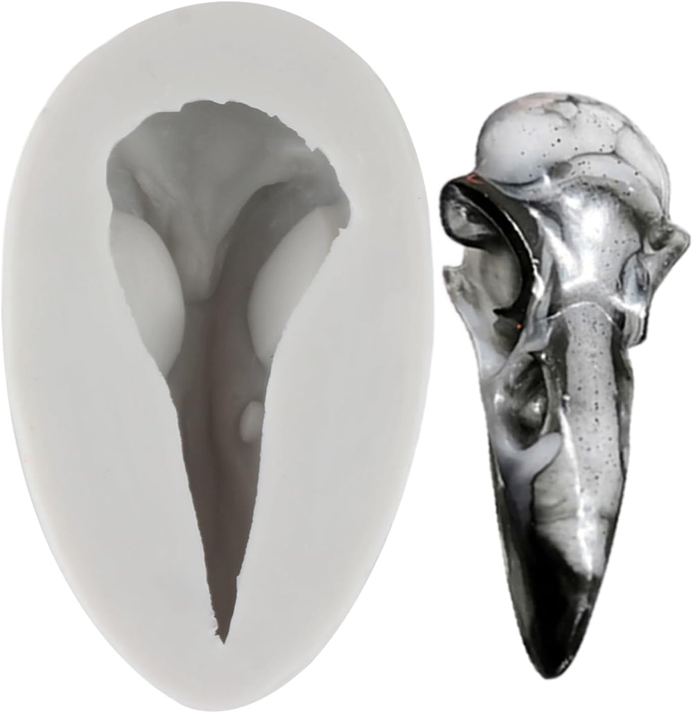 Molde de Silicona Calavera Cuervo para Decorar Pasteles - Halloween