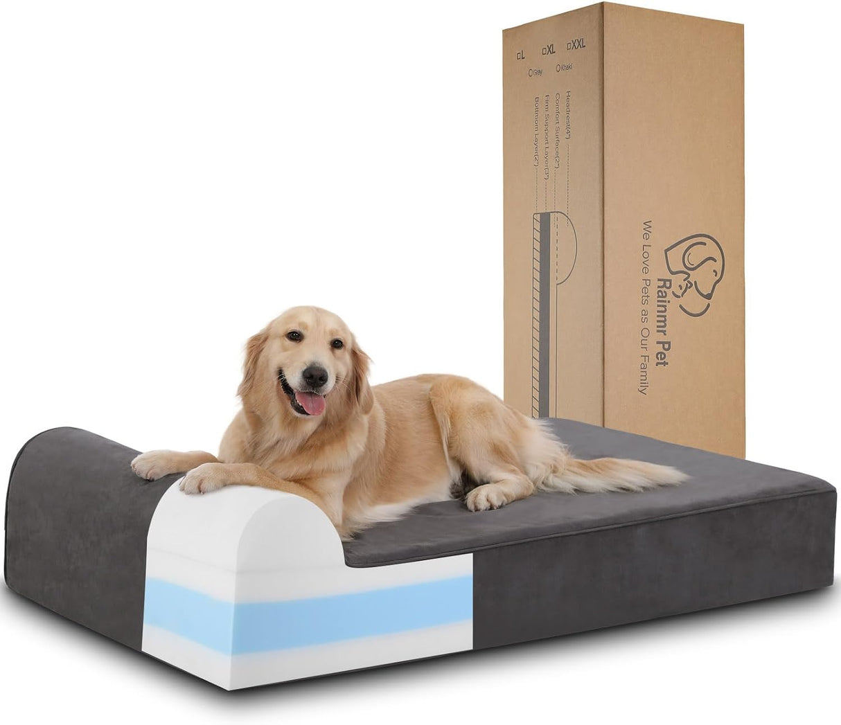 Cama ortopédica para perros grandes - resistente al agua, 7