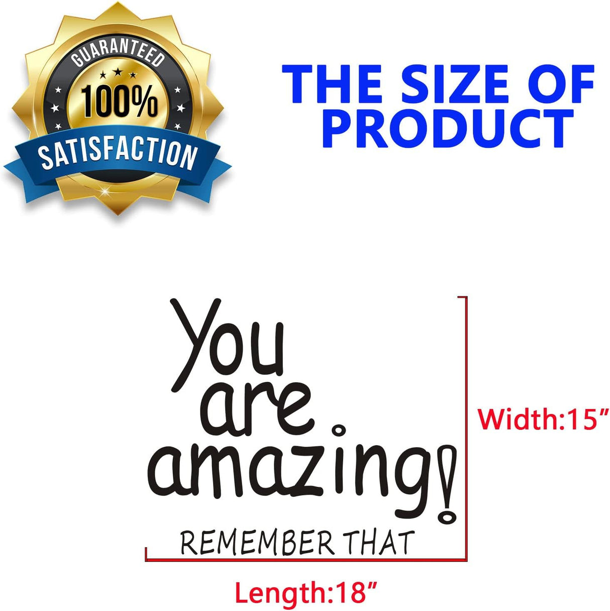 Vinilos Motivacionales para Niños, Fácil Aplicación, Modelo 18x15