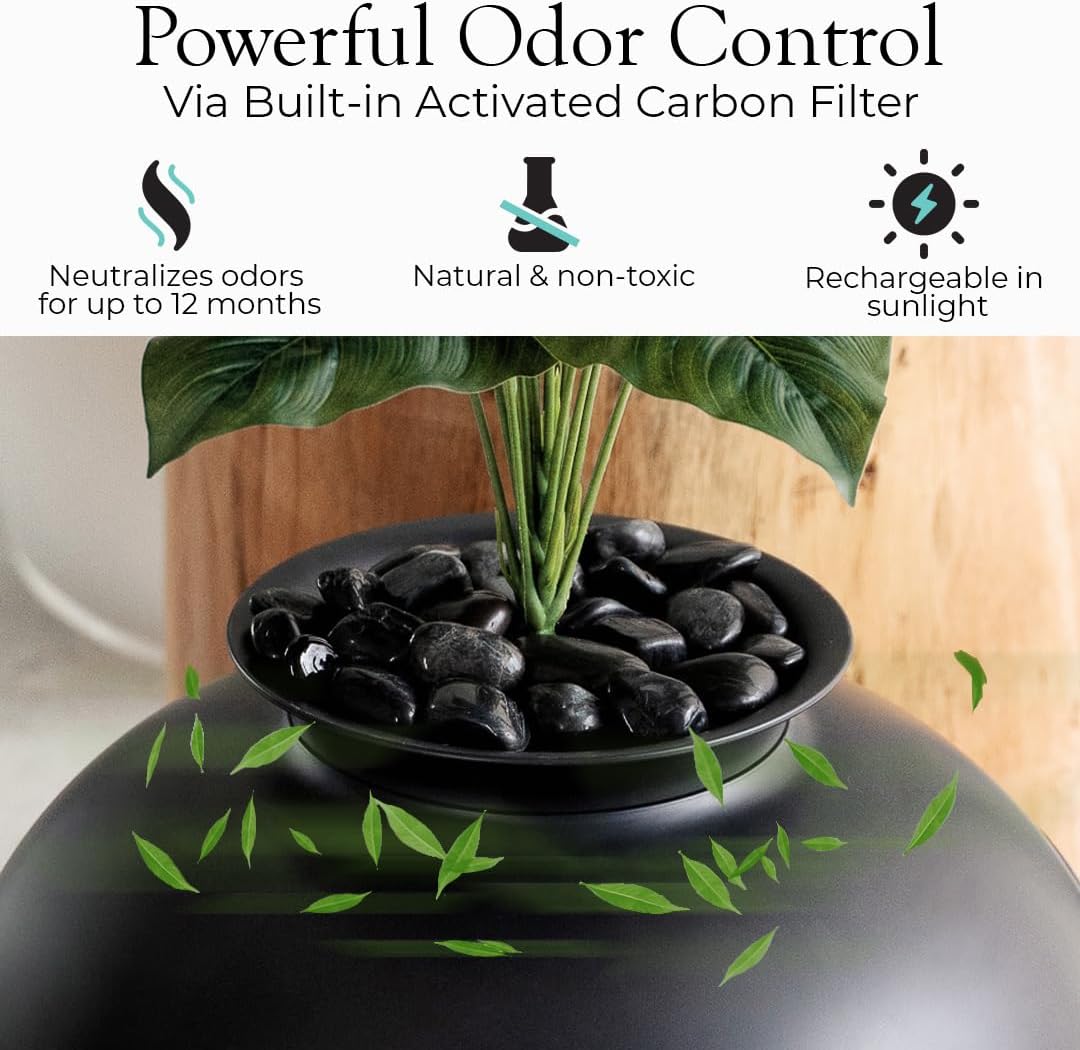 Caja de Arena Secreta con Filtro de Carbón y Planta Artificial