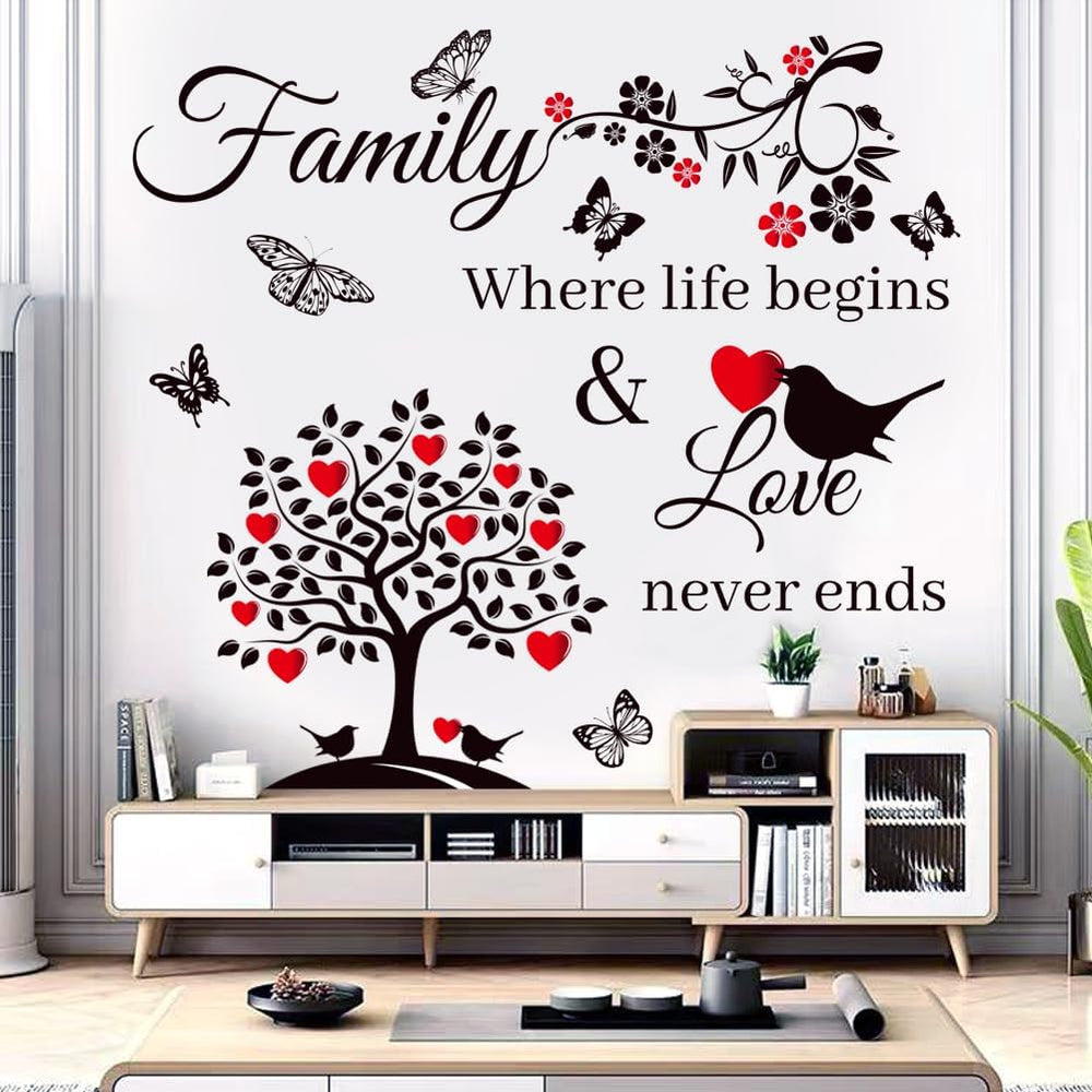 Adhesivo de Pared Familiar, Decoración Inspiradora para el Hogar