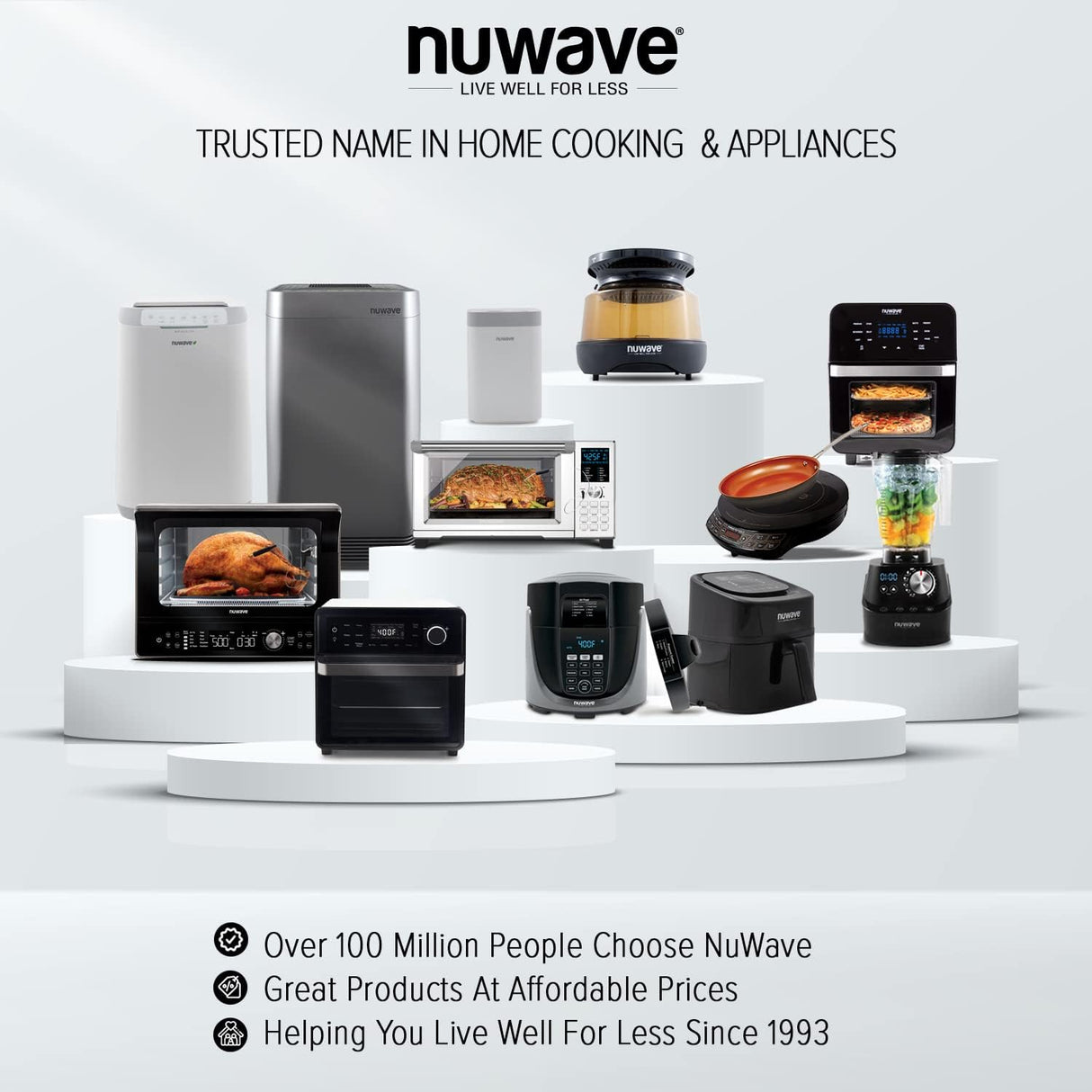 Freidora de aire Nuwave Brio 6 cuartos, digital, 6 funciones