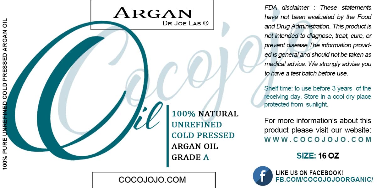 Aceite de Argán 100% Puro Natural sin Refinar Prensado en Frío