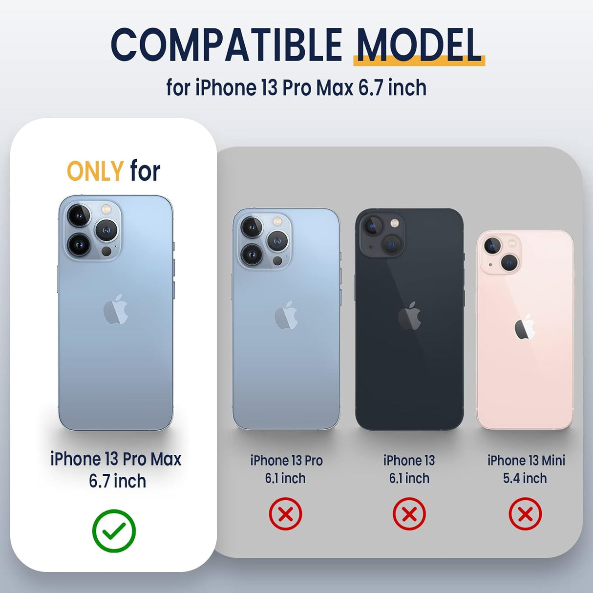 Goton Armor - Funda para iPhone 13 Pro Max con soporte para cámara deslizante y soporte de grado militar a prueba de golpes, resistente a prueba de golpes, con soporte magnético para montaje de coche para iPhone 13 Pro Max 6.7.