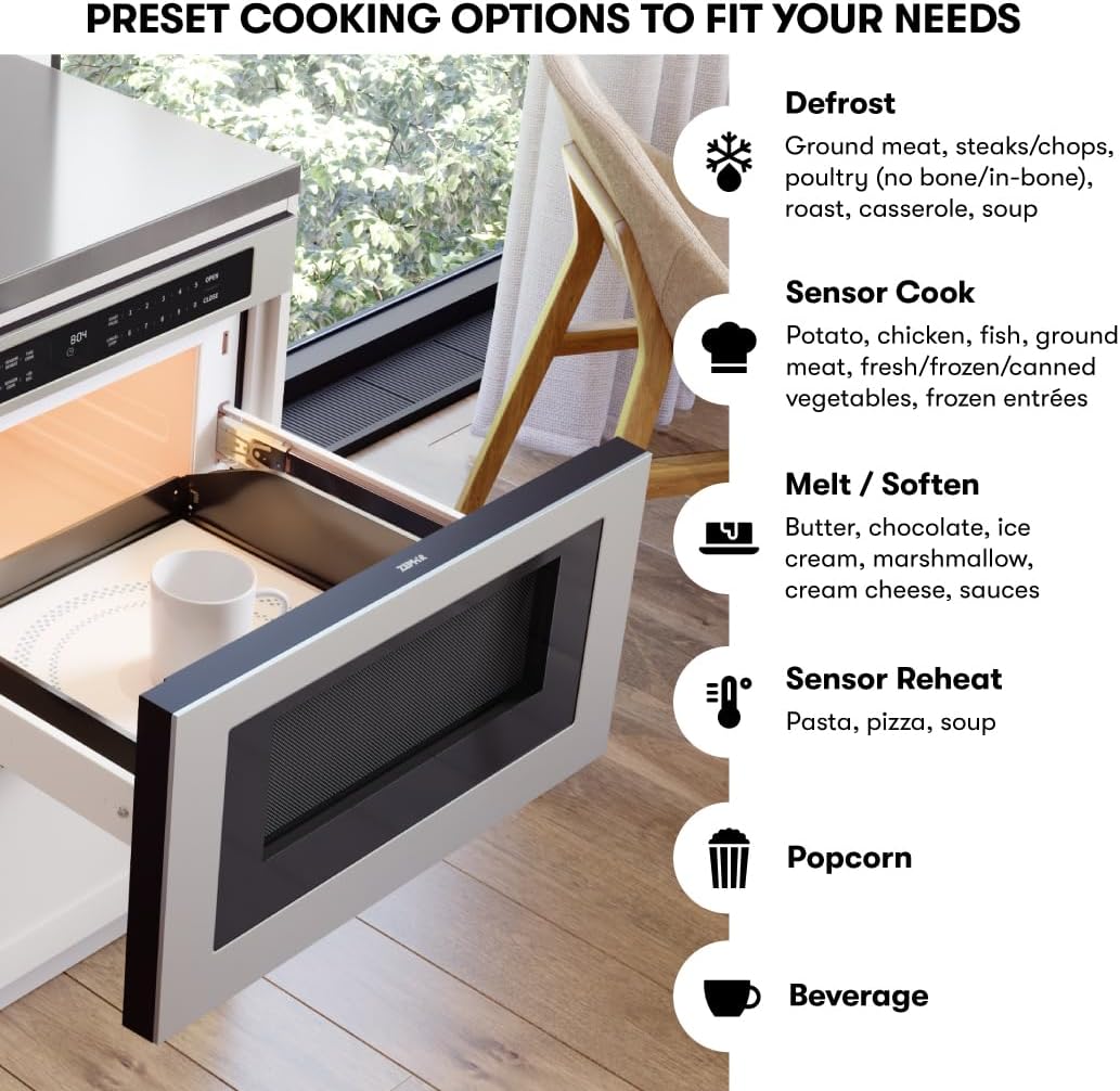 Microondas de Cajón 24 Zephyr 1.2 cu ft - Integrado bajo encimera