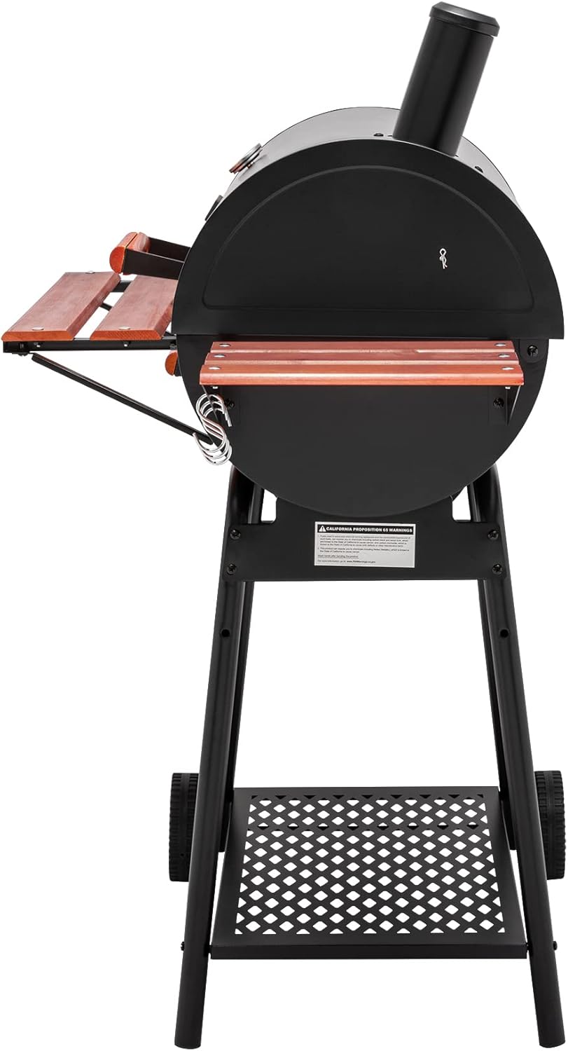 Parrilla de carbón de 30 barriles para patio trasero al aire