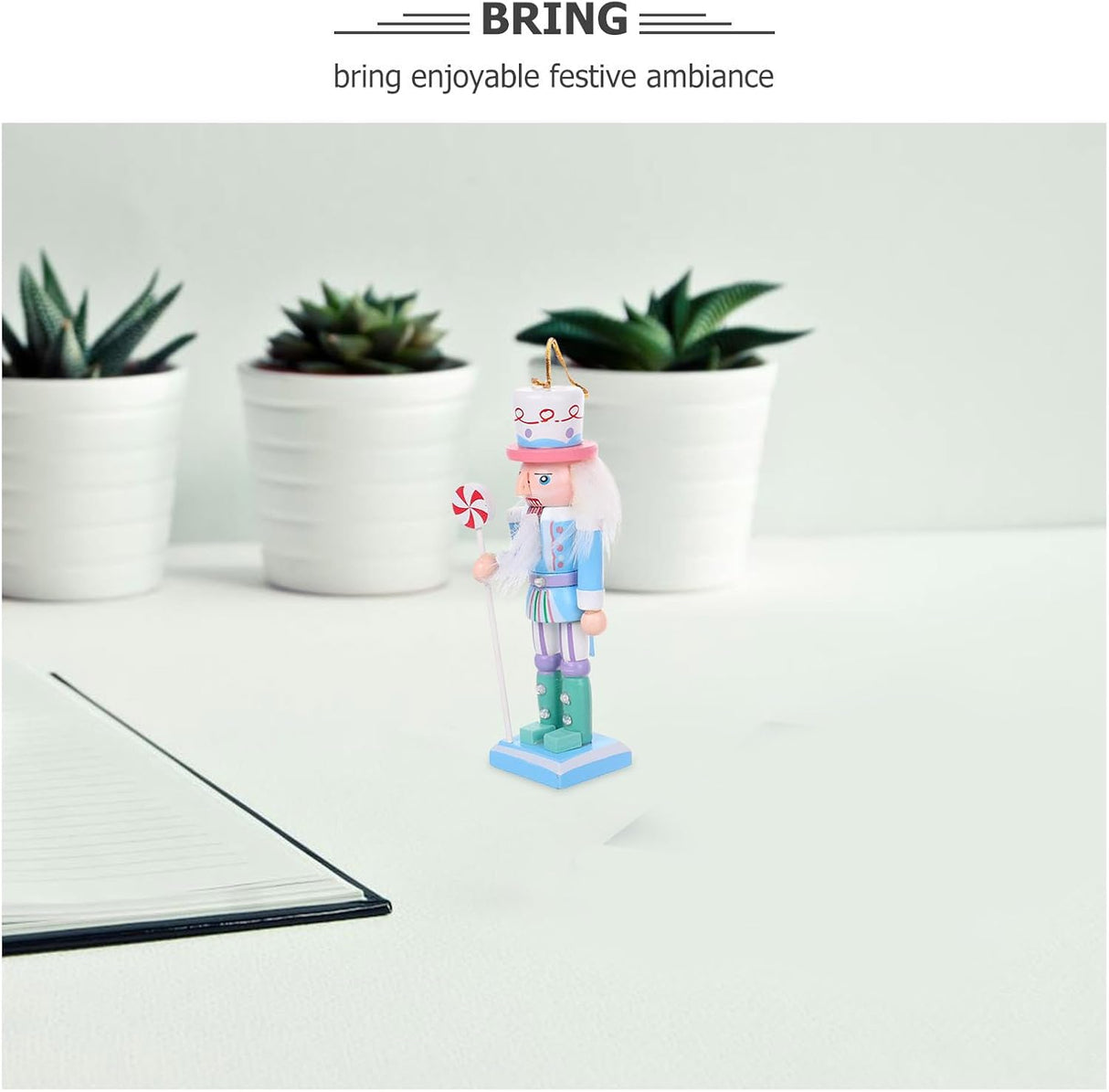 Adornos de Navidad VOSAREA 4pcs Soldados Nutcracker de Madera