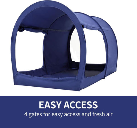 Tienda de campaña con dosel para cama y portátil