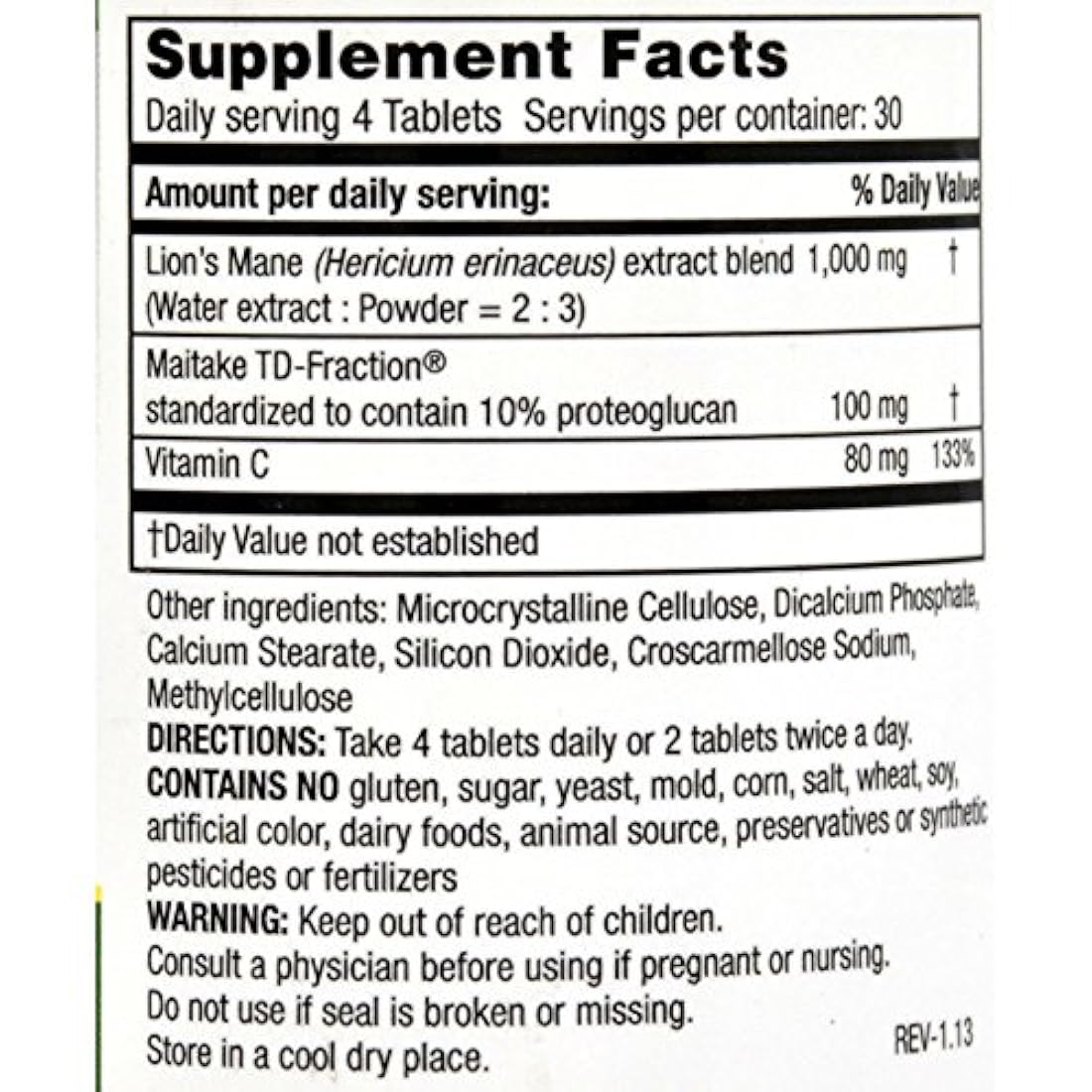 Maitake Productos, suplemento vitaminico