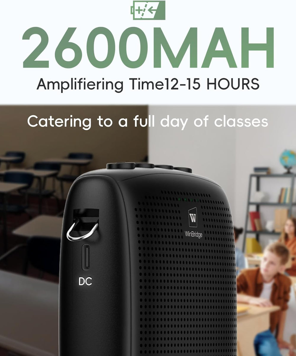 Amplificador de Voz Inalámbrico Mini con 2 Micrófonos Bluetooth