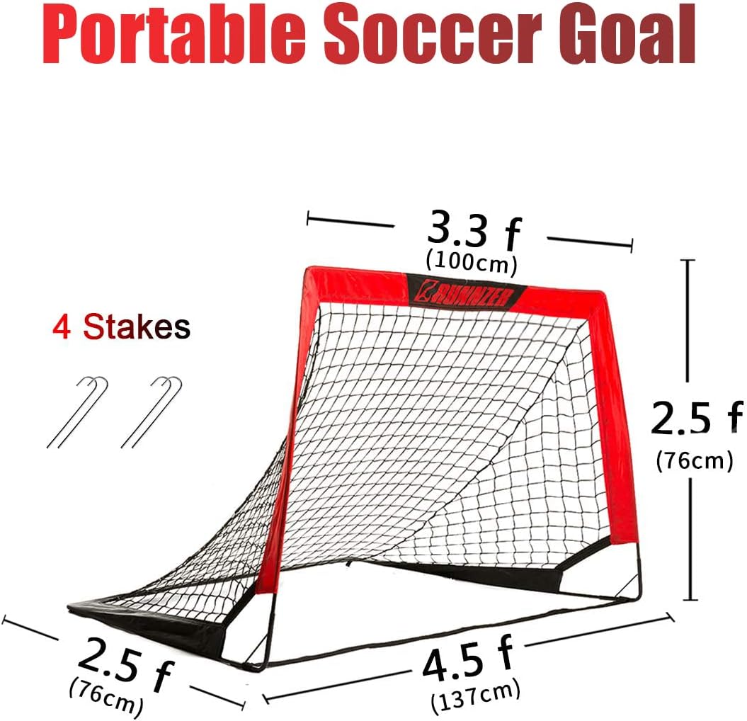L RUNNZER Portería de fútbol para niños red de portería