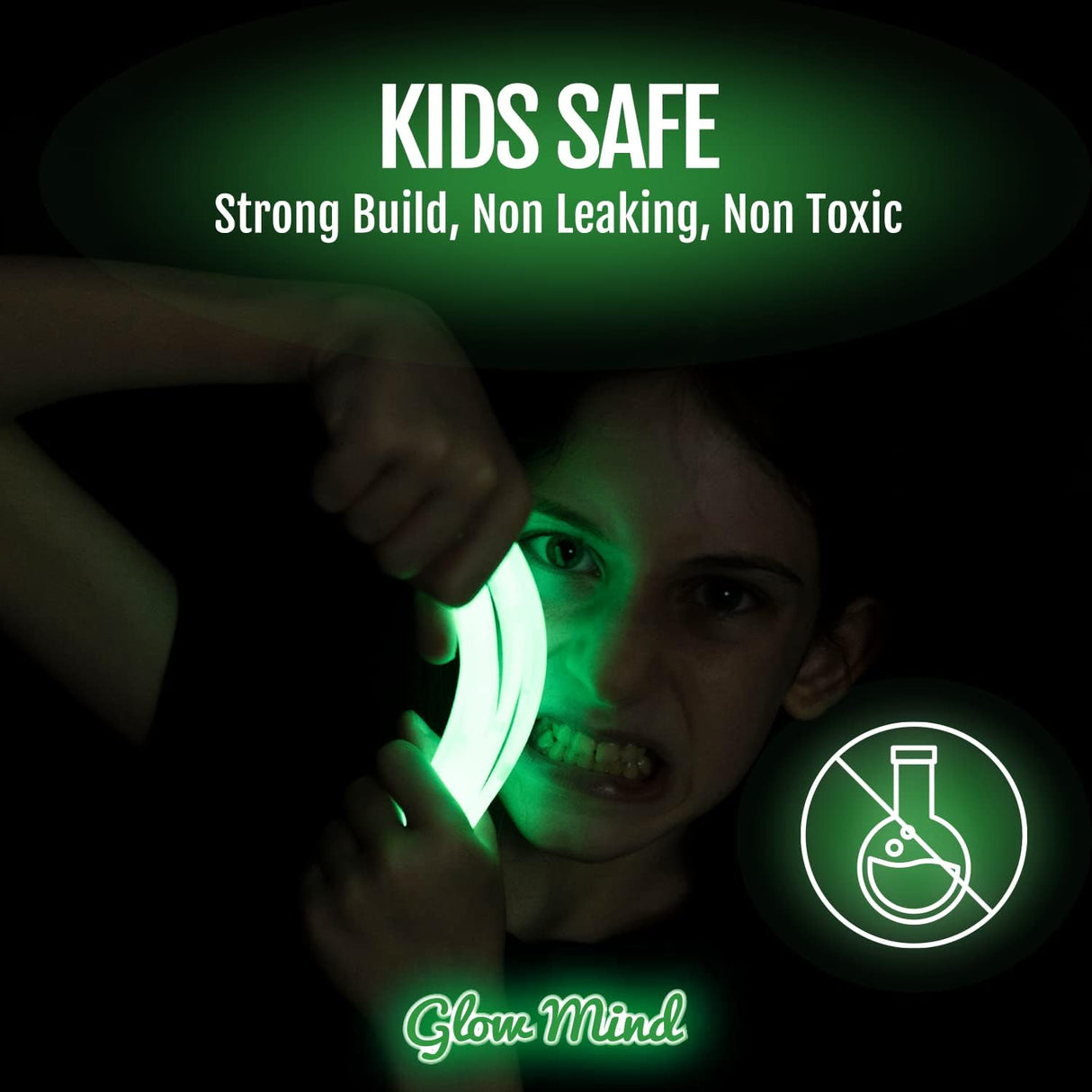 Suministros para fiestas a granel, paquete de 100 varillas luminosas que brillan en la oscuridad de 8 pulgadas y conectores para pulseras y collares, para niños y adultos