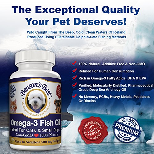 aceite de pescado Omega-3 de Benson para gatos y perros