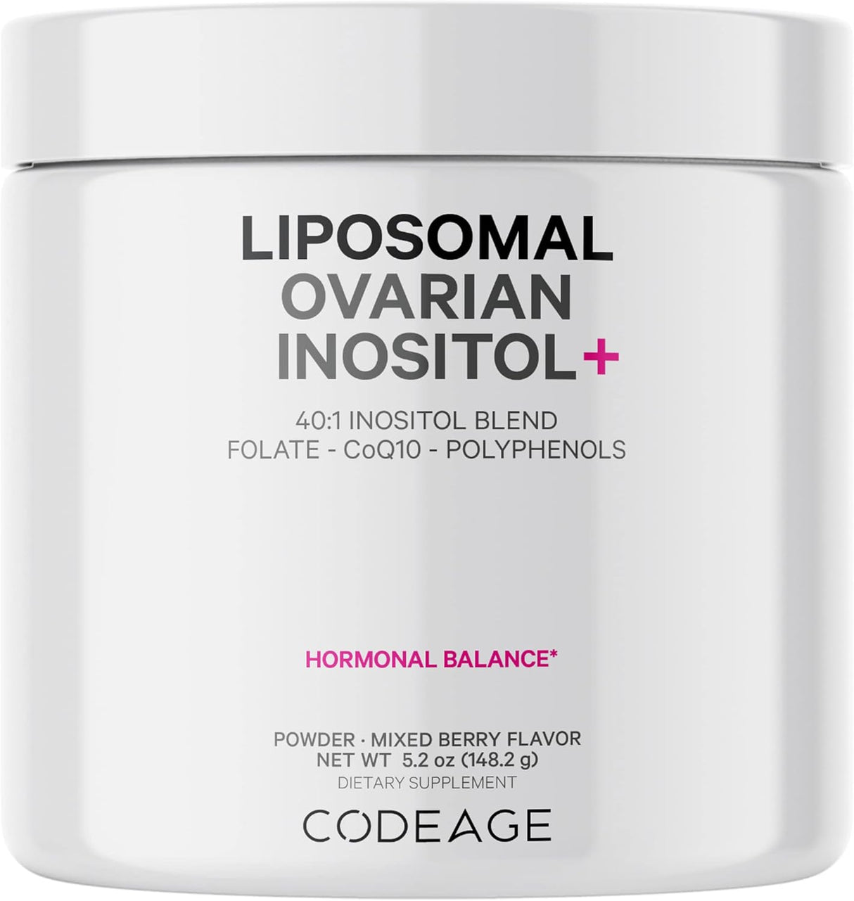 Suplementos en polvo de inositol ovárico liposomal sin OMG