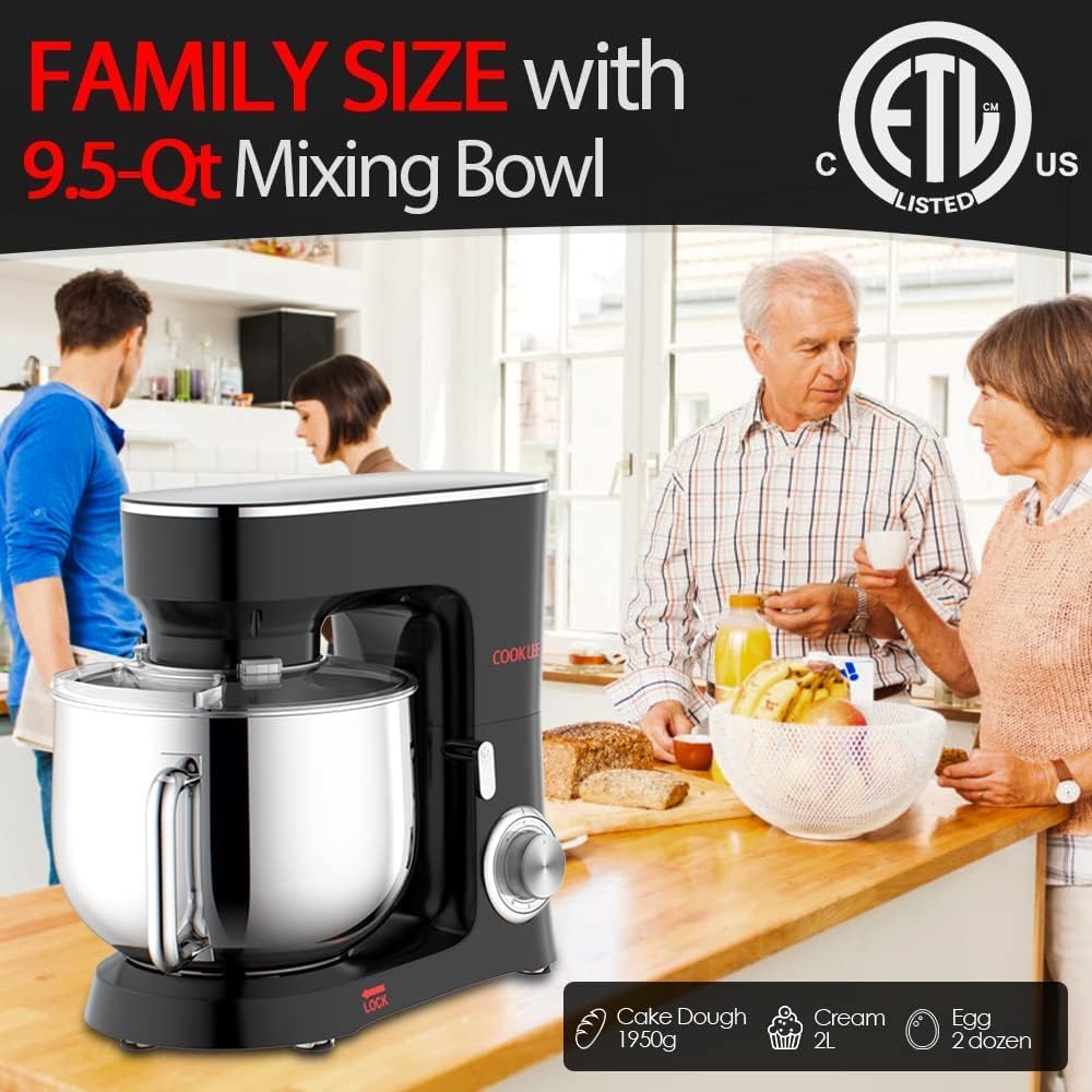 Batidora de Pie COOKLEE 9.5 Qt 660W 10 Velocidades SM-1551