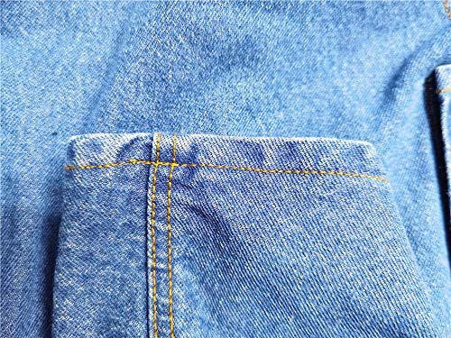 Miaododo Mono de mezclilla para perro mediano y grande para perros, ropa de mezclilla para perros, disfraces para todo propósito, pantalones de perro lavados, chaqueta clásica