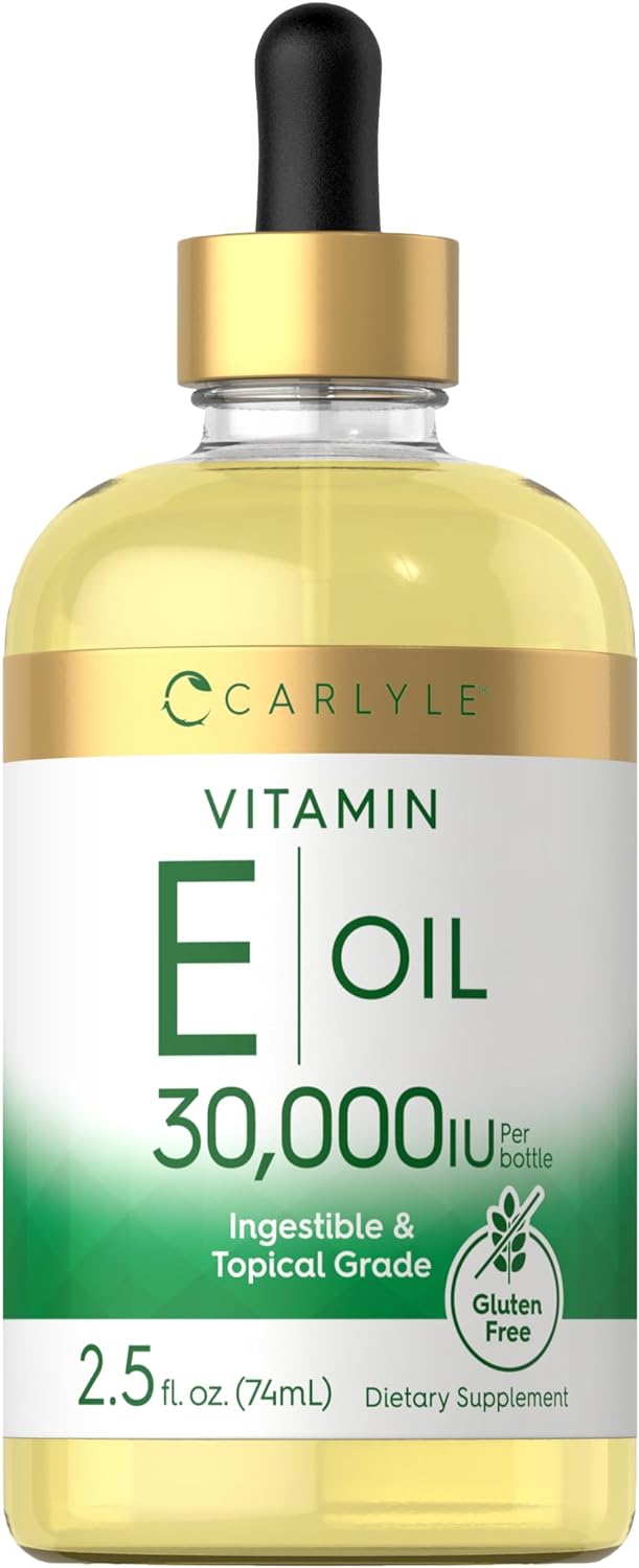Aceite de Vitamina E 30,000 IU Ingerible y Tópico Hidratante
