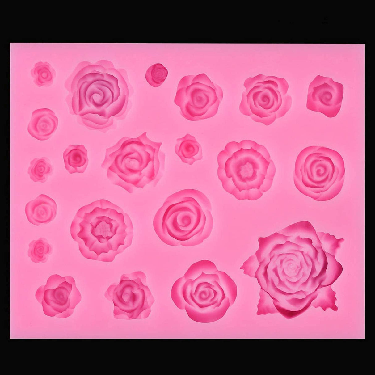 Tosnail Paquete de 3 moldes de silicona para fondant