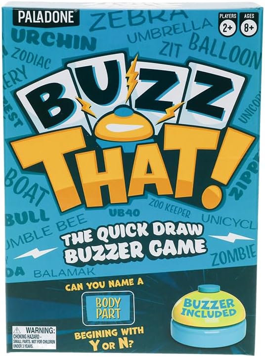 Juego de palabras Paladone Buzz That, con timbre y para 2+ jugadores