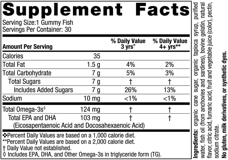 Nordic Naturals Omega-3 Gummy Fish, 30 Masticables