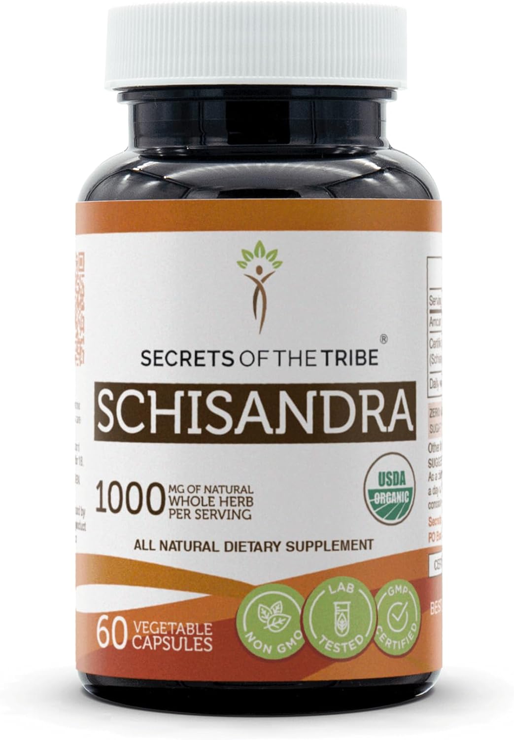 Secrets of the Tribe Schisandra USDA Organic 60 cápsulas