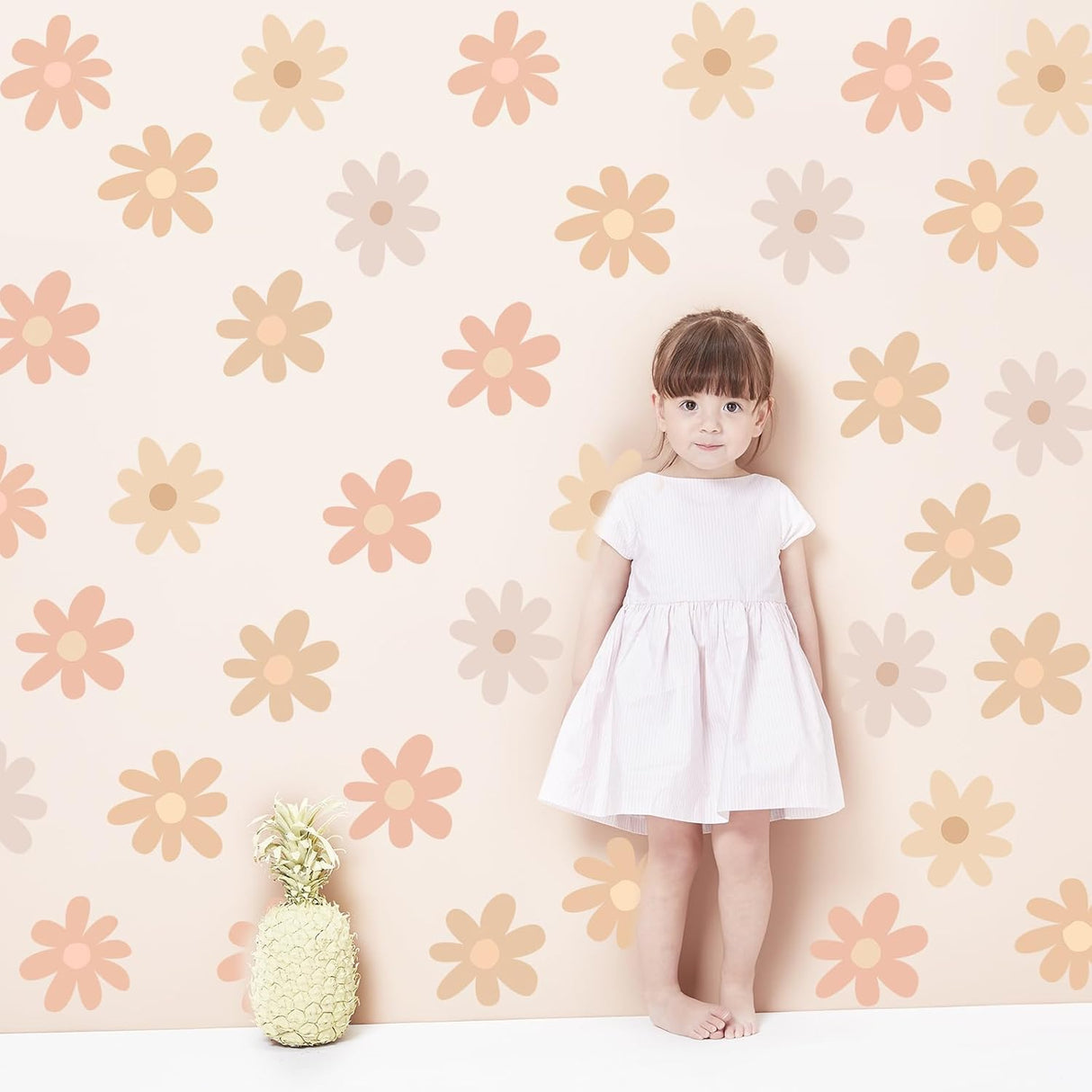 Vinilo Decorativo BBTO Flor de Margarita para Paredes, Simple