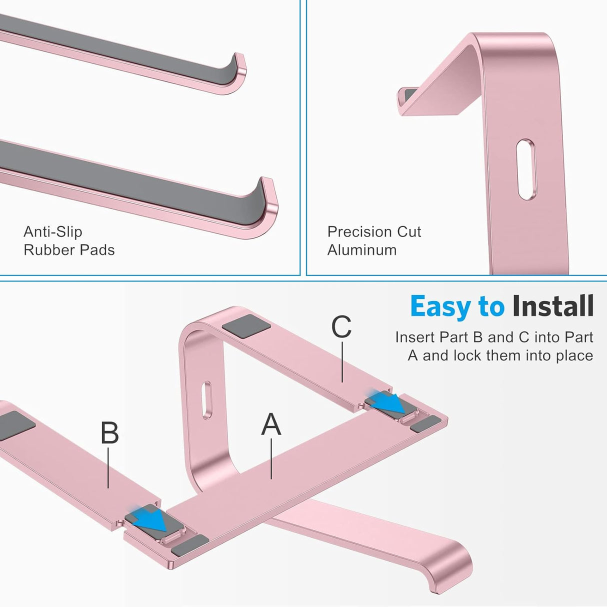 OMOTON Soporte para computadora portátil elevador desmontable