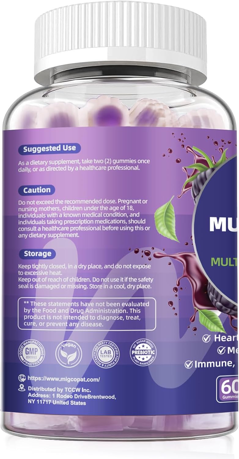 Multivitamin para Hombres, Gummies con Omega-3 y Probióticos