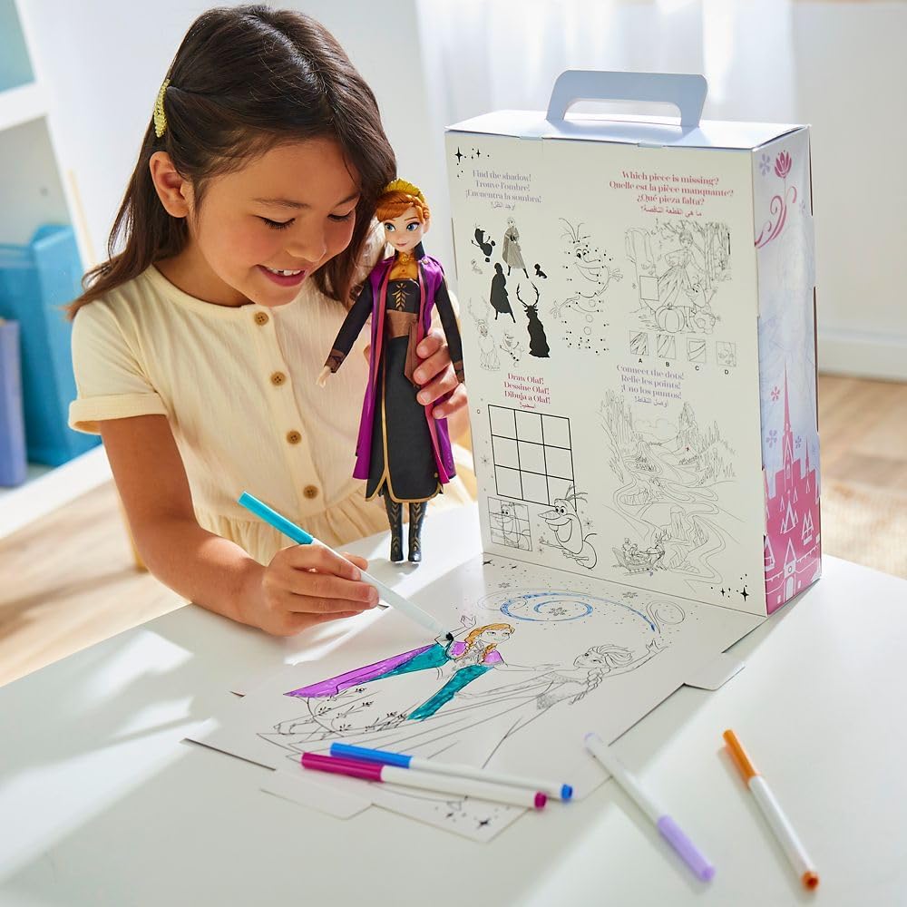 Muñeca Princesa Anna Disney Store, 11, incluye libro y vestido
