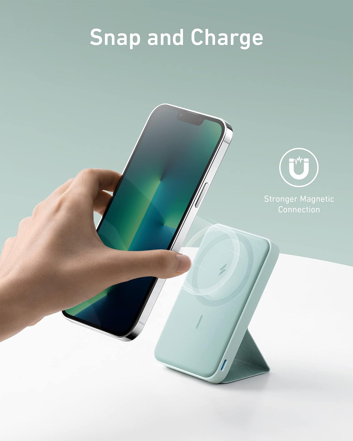 Cargador portátil inalámbrico magnético plegable 5.000 mAh