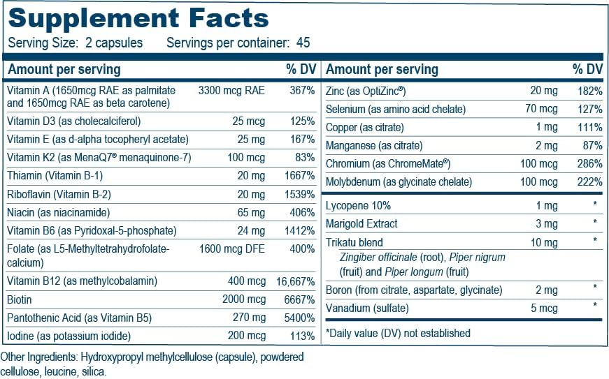 Suplemento Multivitamínico multiantioxidante vitamina B