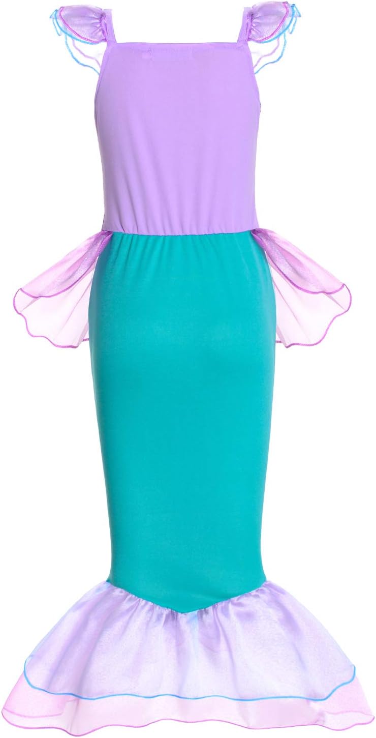 Disfraz de sirena para niñas Joy Join con peluca y corona