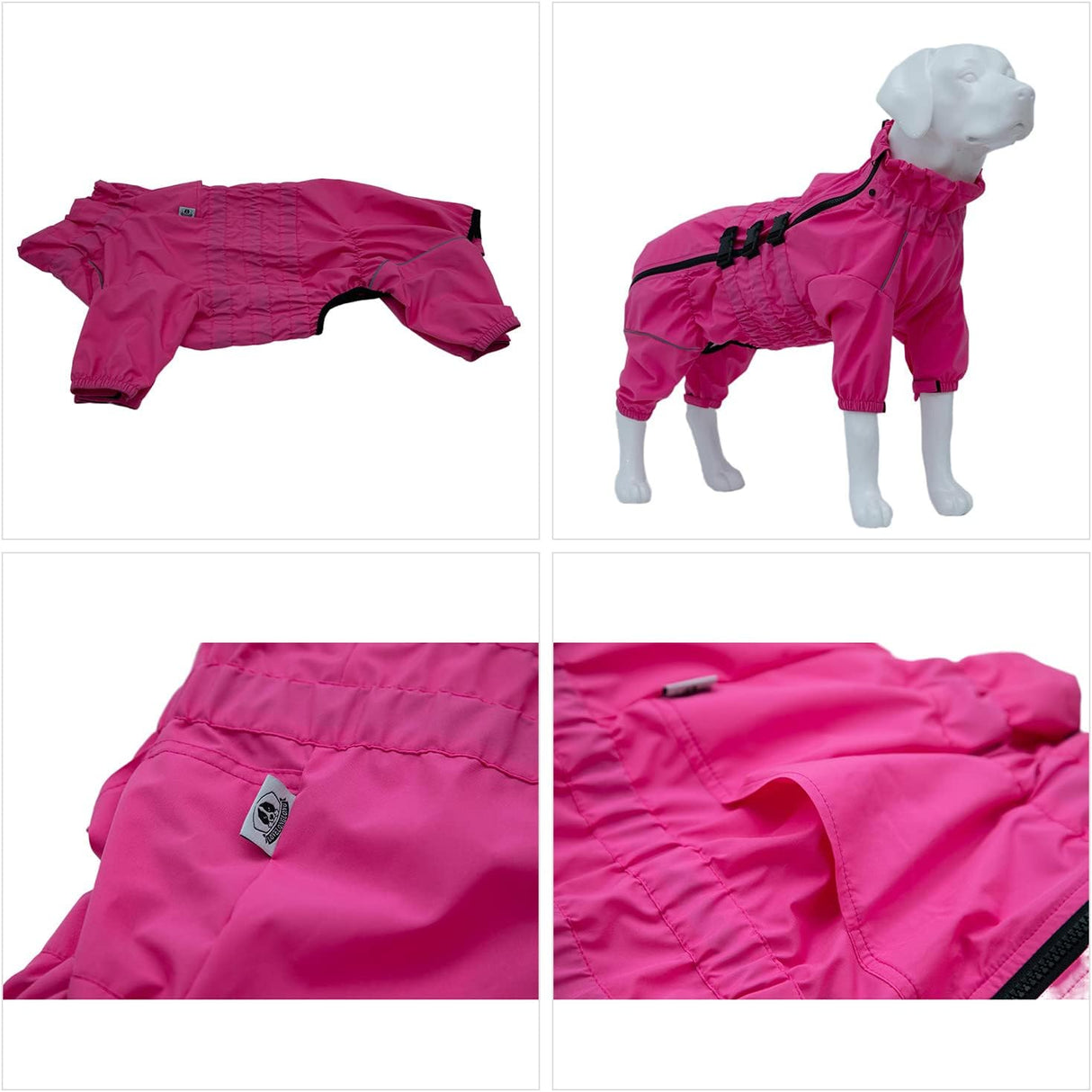 Chubasquero para perros, impermeable, reflectante, XXL