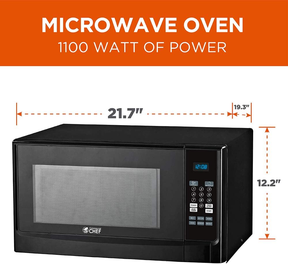 Microondas Comercial 1.4 Pies Cúbicos, 1100W, 10 Niveles